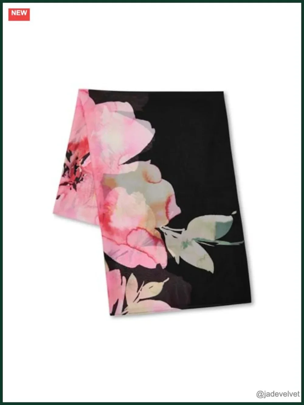Lightweight Chiffon Wrap Scarf - Soft Floral Fashion Scarf